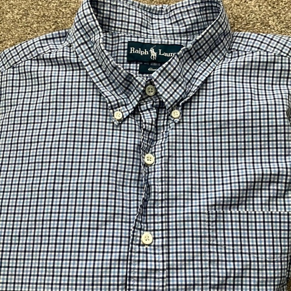Ralph Lauren XXL Blue Classic Fit Long-Sleeved Plaid Button Down Shirt - Picture 1 of 6